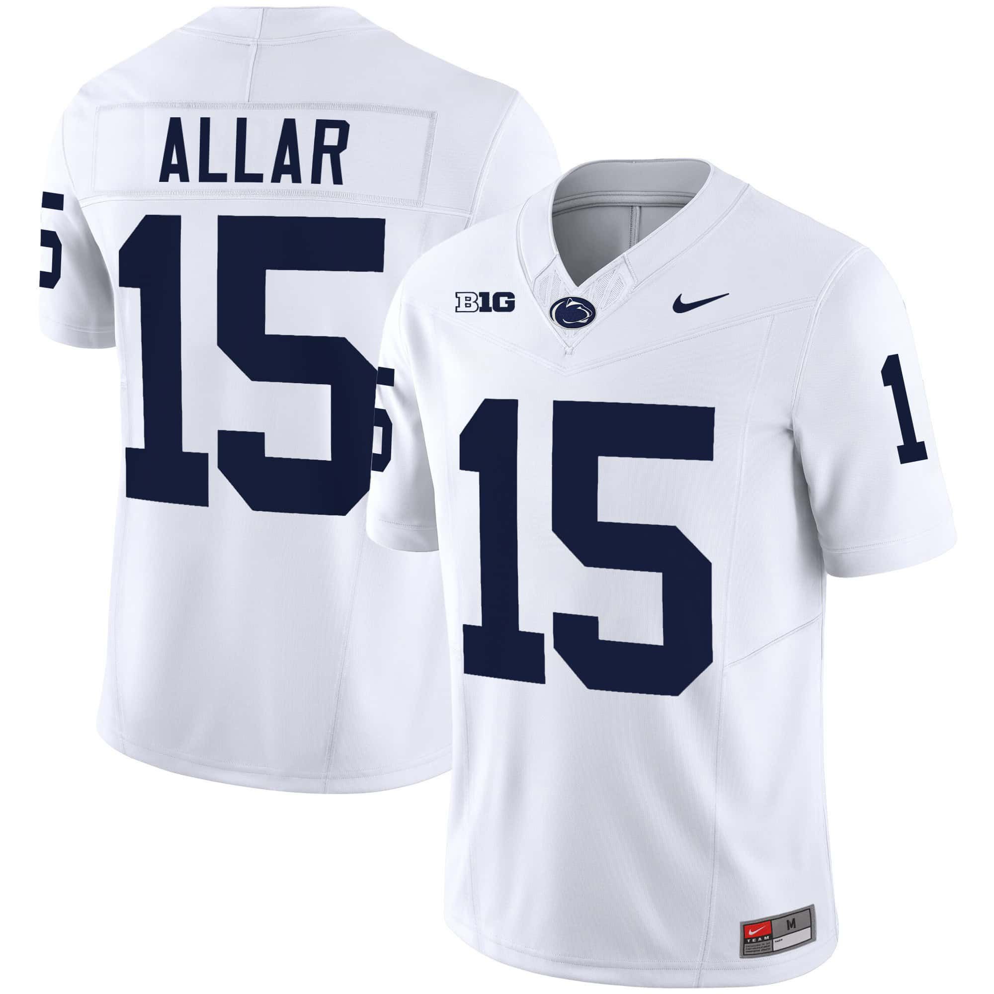 Men Penn State Nittany Lions #15 Allar White 2024 Nike Vapor Limited NCAA Jersey->indianapolis colts->NFL Jersey